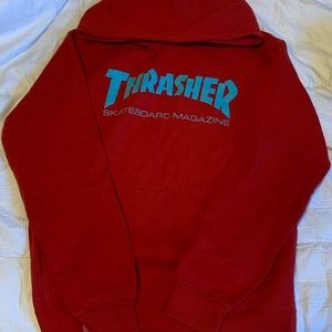 RED Thrasher Hoodie